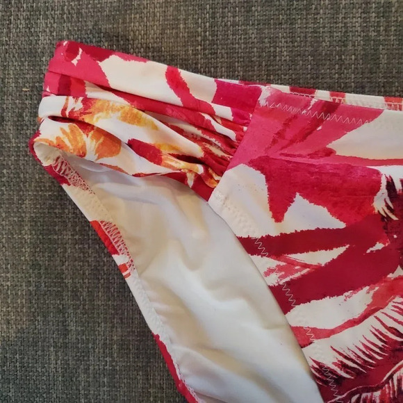 Gottex Tutti Frutti Pink V-Neck Tankini Ruched bikini Bottoms 2 Piece Swimsuit - Picture 14 of 16